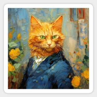 Van Gogh's cat Sticker